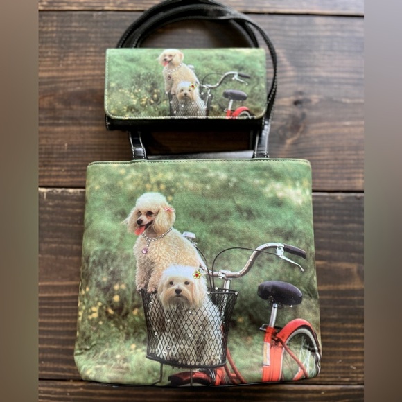 For the dog lovers, this cute bag and matching wallet set - Picture 1 of 5